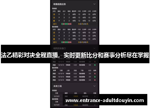 法乙精彩对决全程直播，实时更新比分和赛事分析尽在掌握